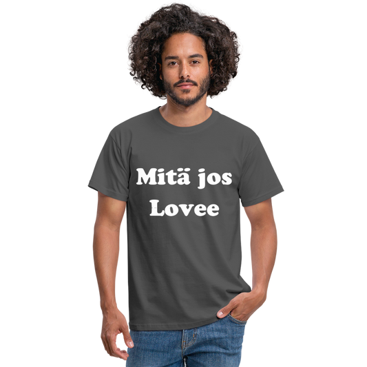 Men's T-Shirt mitä jos lovee - charcoal grey