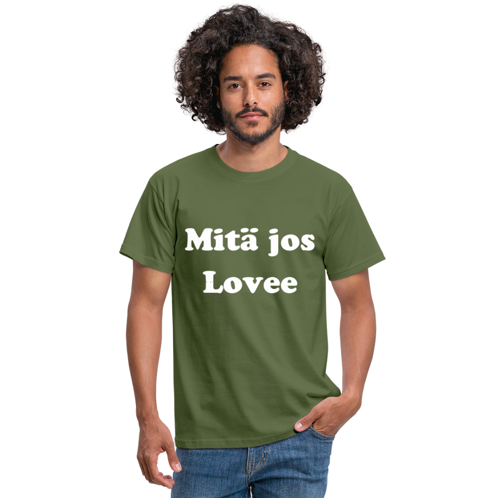 Men's T-Shirt mitä jos lovee - military green