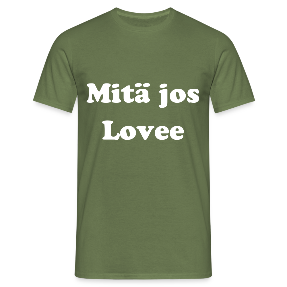 Men's T-Shirt mitä jos lovee - military green