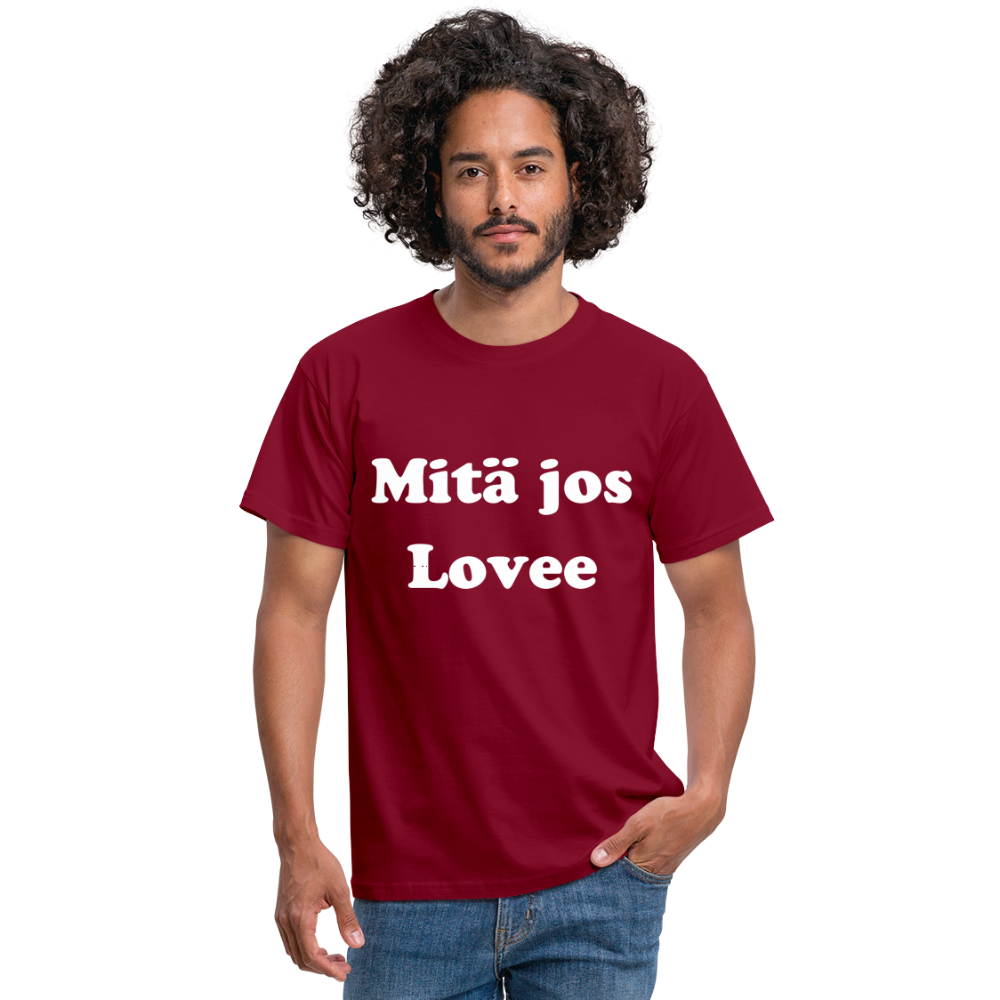 Men's T-Shirt mitä jos lovee - brick red